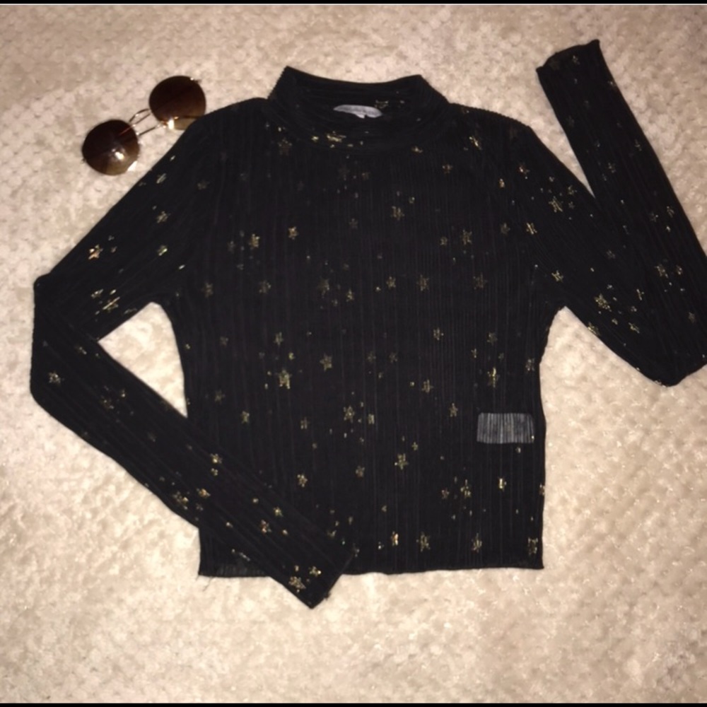 Star print see through top size S